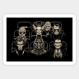 Horror double feature. Classic monsters. Sticker